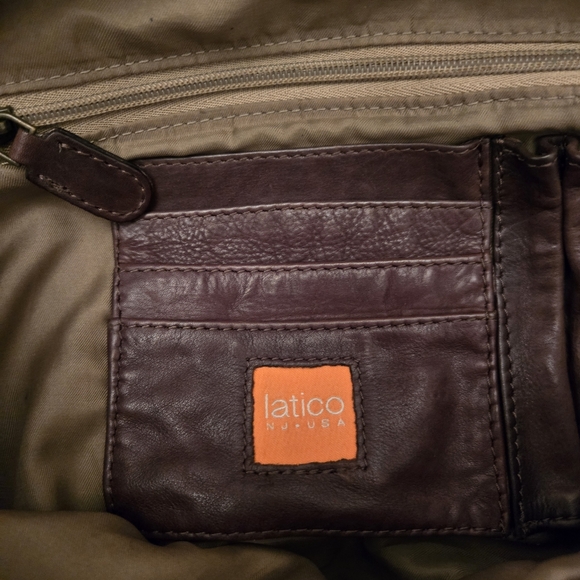 Vintage Latico Brown Leather Backpack Bag Purse With Tassels - Picture 10 of 13